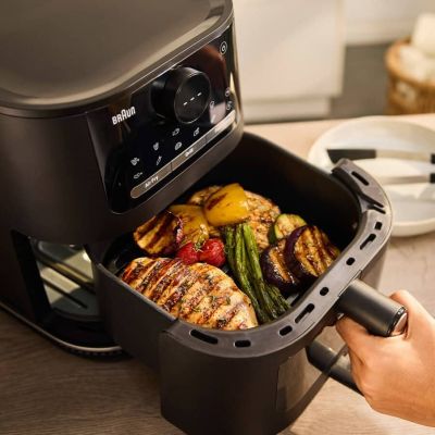 5. Braun HF 5075 Single Standalone 2000W Hot Air Fryer Black, Gray
