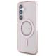 2. Guess Rhinestones Printed Classic Logo MagSafe Samsung Galaxy S25 Case Pink