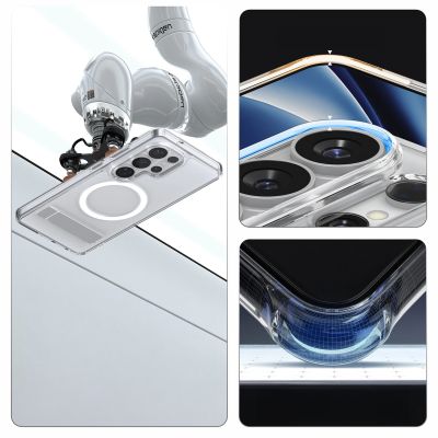 14. Spigen Ultra Hybrid S Mag MagSafe Case for Samsung Galaxy S26 Ultra - Clear and White