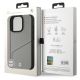 7. BMW Sign Leather Textured and Line MagSafe iPhone 16 Pro Case - Gray