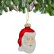 MOULDED GLASS BAUBLE SANTA CLAUS SASKA GIFT & DECOR