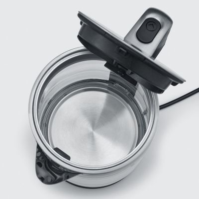 5. SEVERIN ELECTRIC KETTLE GLASS AND STEEL, 1.7L, CONCEALED HEATER, STRIX CONTROLLER, CABLE RECESS, WATER INDICATOR, 2200W WK3420