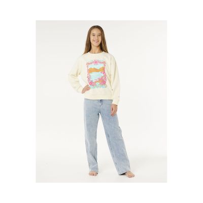 4. RIP CURL Sunshine Squad Crew-Girl Sweatshirt White