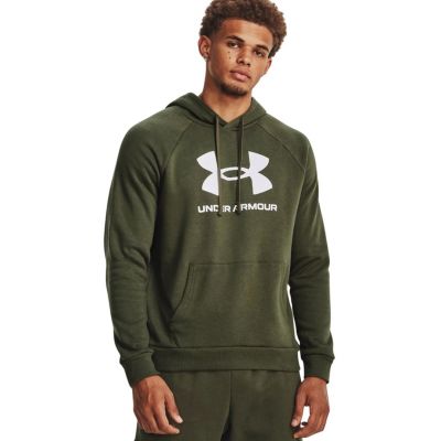Men's Under Armour Rival Fleece Logo HD Sweatshirt Olive 1379758 390 L