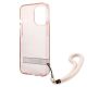 7. Guess Translucent Stap Case for iPhone 13 Pro Max - Pink