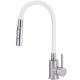 Kitchen tap with a curved spout - 2 types of stream