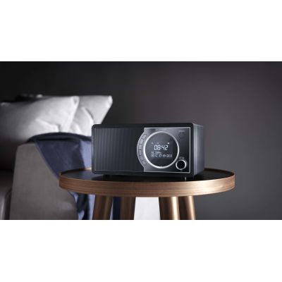 5. Sharp DR-450 Personal Digital Black Radio, Stainless Steel