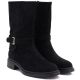 4. Women’s Lined Suede Ankle Boots, Black Officer Boots Potocki SH96312