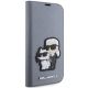 5. Karl Lagerfeld KLBKP14XSANKCPG iPhone 14 Pro Max 6.7" bookcase silver/silver Saffiano Karl & Choupette