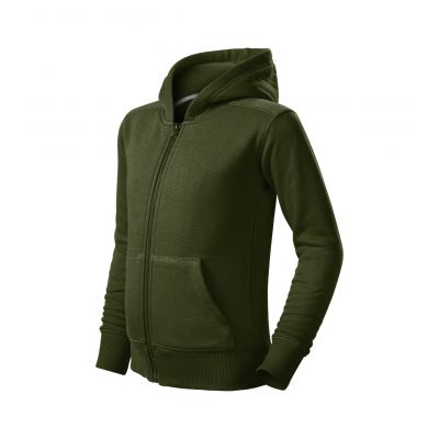 Children's Trendy Zipper Sweatshirt (military)