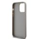 7. DKNY Leather Mono Stripe & Metal Logo case for iPhone 14 Pro Max - beige