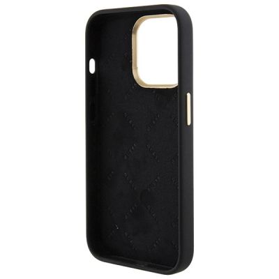 7. Guess Silicone Logo Strass 4G Case for iPhone 15 Pro - Black
