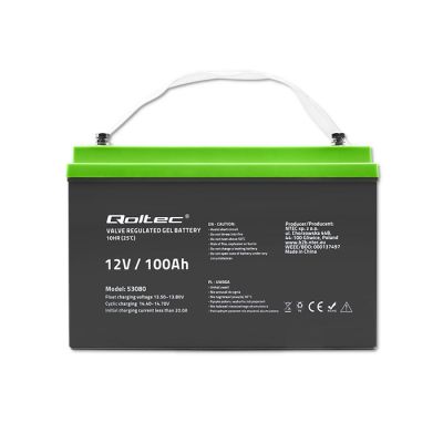 5. Qoltec Gel Battery 12V 100Ah GEL 29.3kg