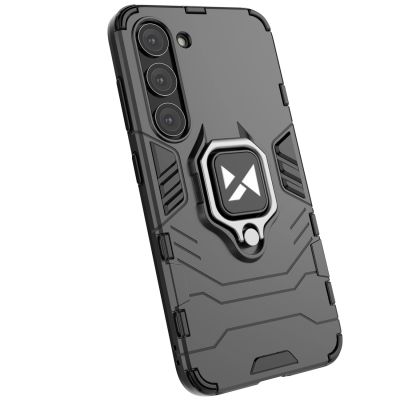 12. Wozinsky Ring Armor case for Samsung Galaxy S23+ armored cover magnetic holder ring black