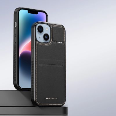 6. 3in1 Wallet Case with Stand for iPhone 14 Plus MagSafe RFID Blocker Dux Ducis Rafi Mag - Black