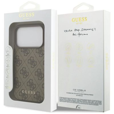 8. Guess 4G Classic Case for iPhone 17 Pro - Brown