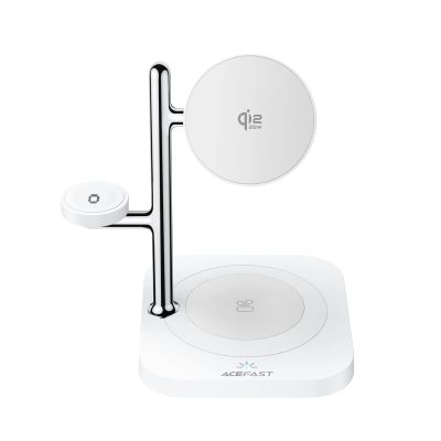 2. Acefast E39 Qi2.2 25W 4-in-1 Wireless Desk Charger for Phone, Watch, and Headphones with Night Light - White