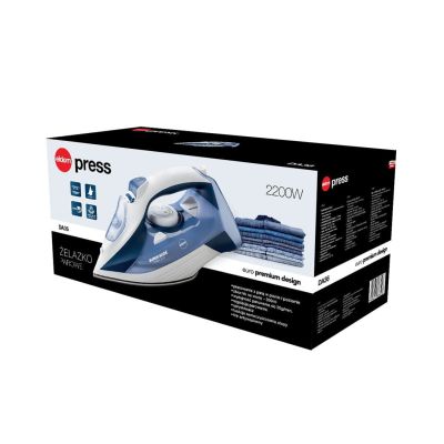11. ELDOM STEAM IRON DA36 PRESS 2200W CERAMIC SOFT FEET, ANTI-DRIP, SELF-CLEANING FEET, STEAM OUTPUT 20G/MIN. STEAM BUSTER,