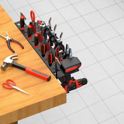 8. MACLEAN WALL ORGANIZER TOOL SHELF MACLEAN WALL ORGANIZER / TOOL SHELF, BLACK, DIMENSIONS 40X14.5X4.6CM, M