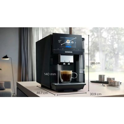 6. Siemens TP713RO9 EQ700 espresso machine (black; 19 bar)