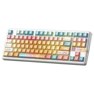 3. gasket F87Pro V2 Orange Soda Kailh Meteorite Ice Cream switch RGB keyboard AULA