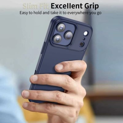 6. Tech-Protect MagMat Case for iPhone 17 Pro - Matte Navy Blue
