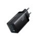 2. Joyroom JR-TG10 65W GaN 2x USB-C + USB-A wall charger with 100W USB-C - USB-C 1.2m cable - black