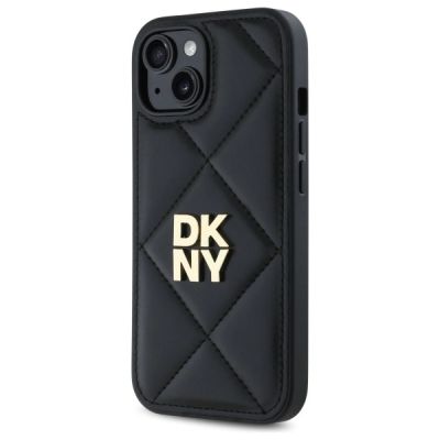 2. DKNY Quilted Stack Logo iPhone 14 Case - Black
