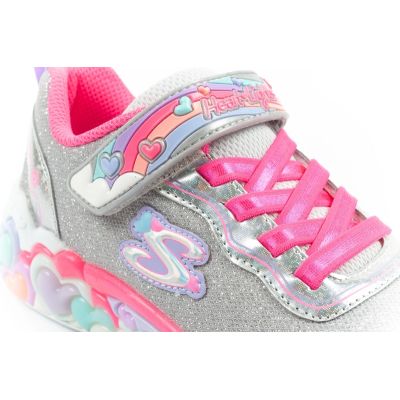 6. Skechers S Lights LED Children's Velcro Shoes for Girls Gray