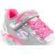 6. Skechers S Lights LED Children's Velcro Shoes for Girls Gray