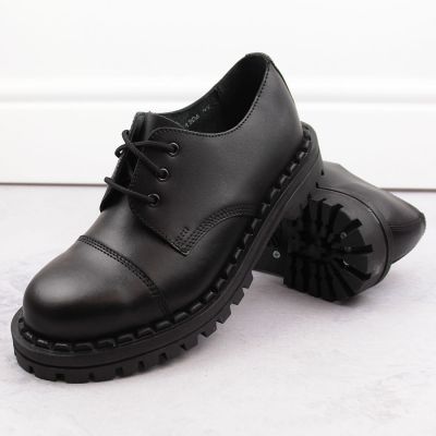 5. Gregor M GRE1206B leather combat boots black