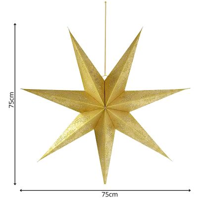 6. DECORATIVE PAPER STAR 75CM GOLD