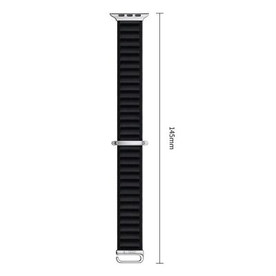 3. Tech-Protect Nylon Pro Strap for Apple Watch 44 / 45 / 46 / 49 mm – Black