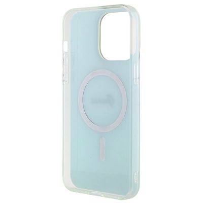 7. Guess IML Iridescent MagSafe case for iPhone 15 Pro - turquoise