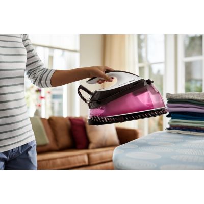 13. Philips GC7842/40 Steam Station 2400 W 1.5 L SteamGlide Plus Soleplate Purple, White