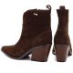 4. Women's leather ankle boots, insulated, brown cowboy boots, Big Star SS274473