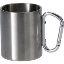 500ML TRAVEL MUG WITH CARABINER, STAINLESS STEEL, REDCLIFFS