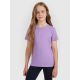 Regular plain girls' T-shirt 4F 4FJRAW25TTSHF3233-51S