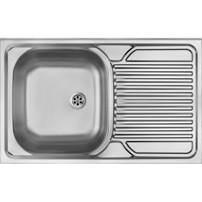Deante Tango 1-bowl sink with drainer, stainless steel, ZM5011P