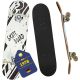 9. KID BLACK & WHITE WOODEN SKATEBOARD BEST SPORTING