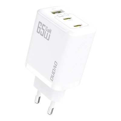 2. Dudao A29C 65W GaN Wall Charger + USB-C Cable - White