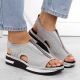 9. Rieker W RKR686 metallic comfortable slip-on sandals 
