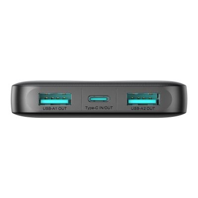 6. Powerbank Joyroom JR-PBF12 10000mAh 2.4A 2x USB-A 1x USB-C - black