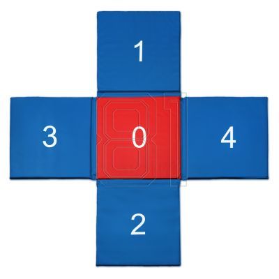 CROSS mat 150x150x2 cm foldable SMJ sport MC-02