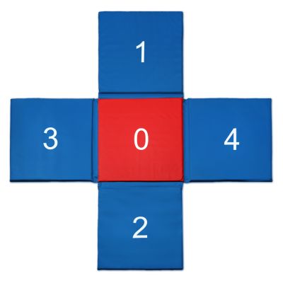 CROSS mat 150x150x2 cm foldable SMJ sport MC-02