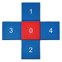 CROSS mat 150x150x2 cm foldable SMJ sport MC-02