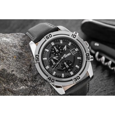 4. Men's Watch Skmei 9156SIBK + BOX