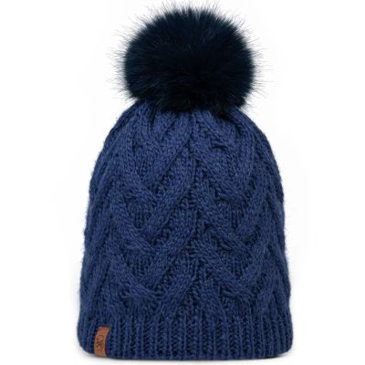 Buff Knitted Fleece Caryn Beanie 13674371710 Navy Blue One Size