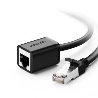 11. Ugreen NW112 11281 Network Ethernet Cable RJ45 (Female) - RJ45 (Male) F/UTP Cat. 6 1 Gbps 2m - black