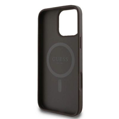 7. Guess 4G Printed Stripes MagSafe iPhone 16 Pro Case - Brown
